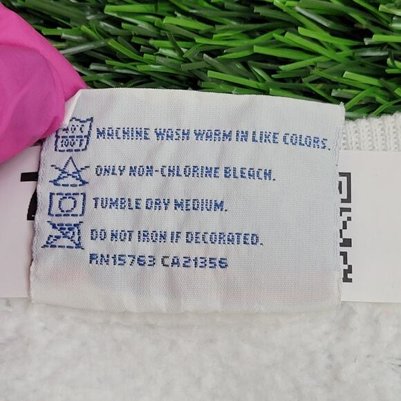 Vintage 90s MOD Blank Sweatshirt Women Large 21x25 White USA - Picture 9 of 11